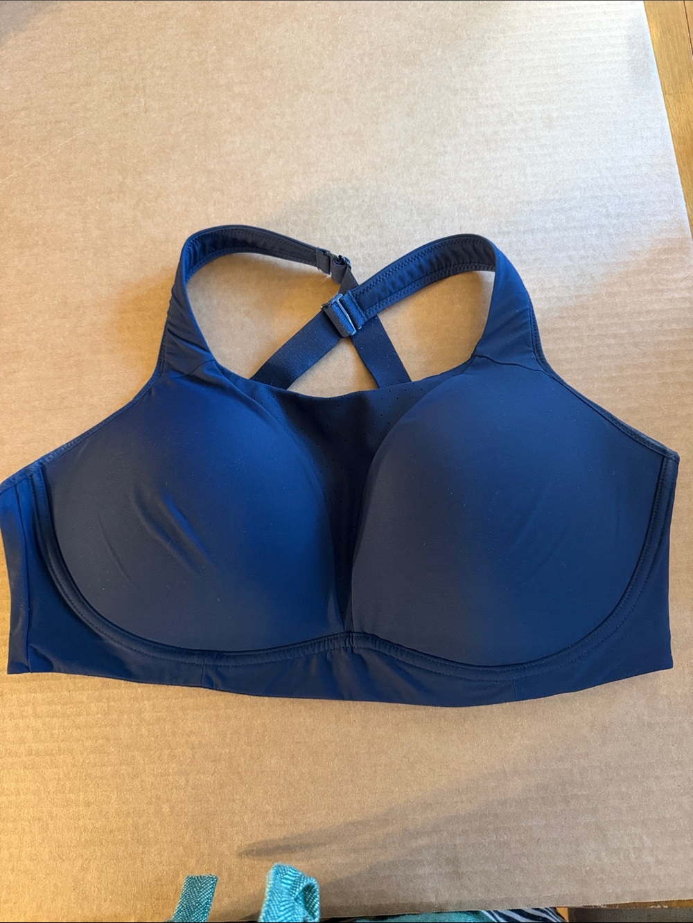 Lululemon Run Times High-Support Navy Sports Bra with Adjustable Straps 42DDD